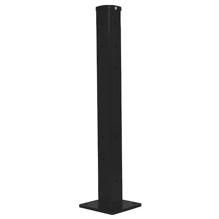 Vestil Rigid Tube Post 42 In Drop-In Style Black GR-F2R-DI-TP42-BK
